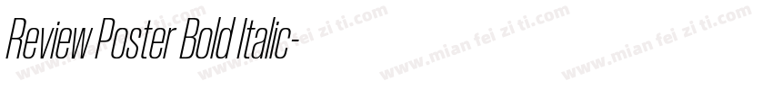 Review Poster Bold Italic字体转换